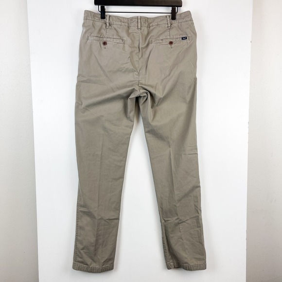 Abercrombie & Fitch Mens (34x32) Slim Straight Chino Pants Beige Cotton - Picture 4 of 10
